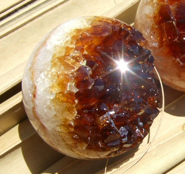 Citrine Sphere Hibiscus Moon