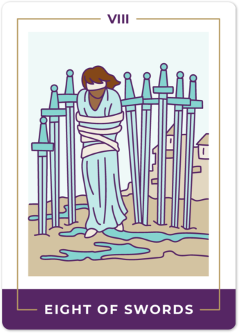 Eight of Swords Tarot Card Meanings tarot card meaning