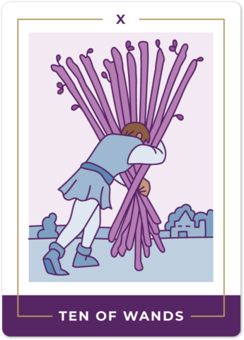 Ten of Wands Tarot Card Meanings tarot card meaning